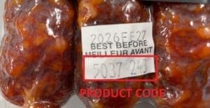 Example of the Product Code - English (2)